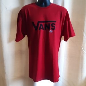 Van's Red T Shirt Classic Logo